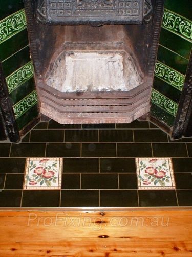 fireplace tiling