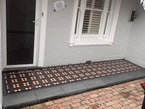 Federation tessellated porch tiling Melbourne home