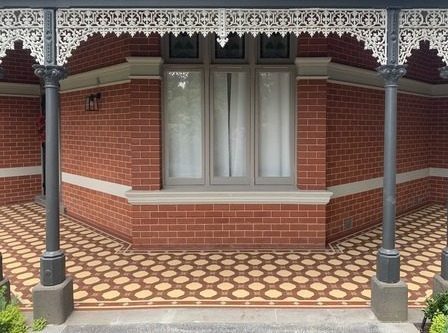 Victorian tessellated tile pattern Melbourne home